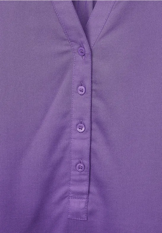 Basic Bluse in Unifarbe lupine lilac