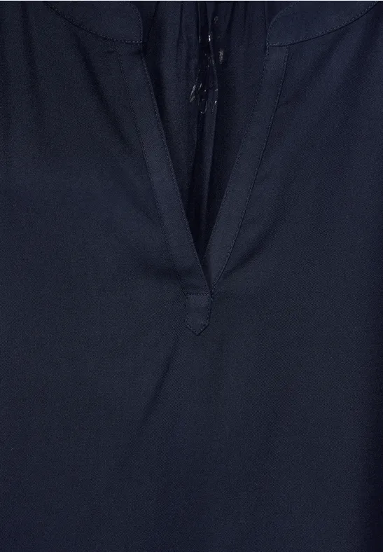 Viskose Long Blusenshirt deep blue