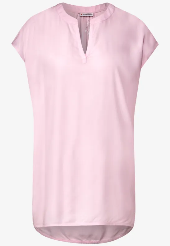 Viskose Long Blusenshirt fresh rose