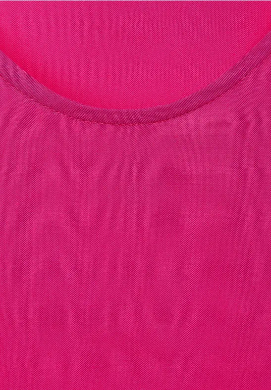 Bluse mit Elastiksaum oasis pink