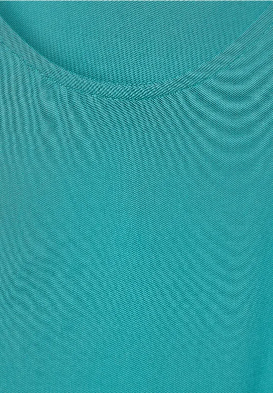 Bluse mit Elastiksaum lagoon green