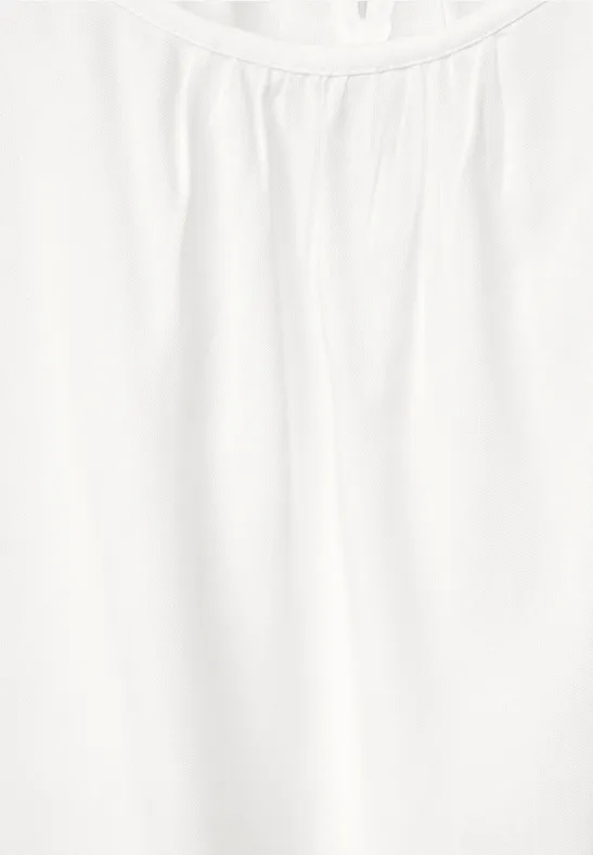 Bluse mit Raffungen off white