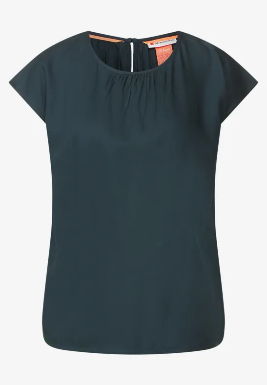 Bluse mit Raffungen cool vintage green