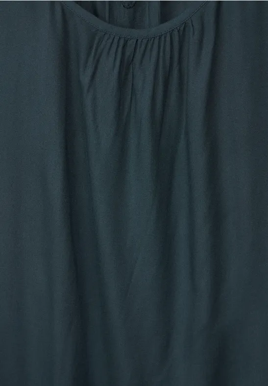 Bluse mit Raffungen cool vintage green