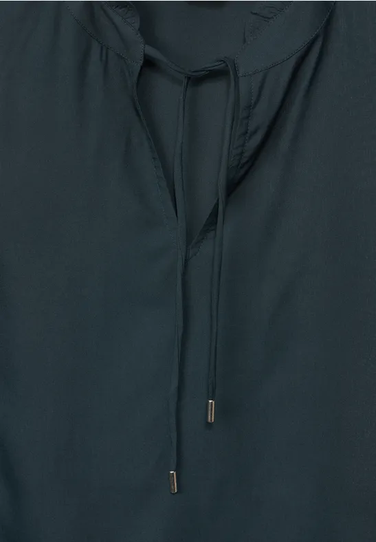 Ärmellose Bluse mit Rüschen cool vintage green