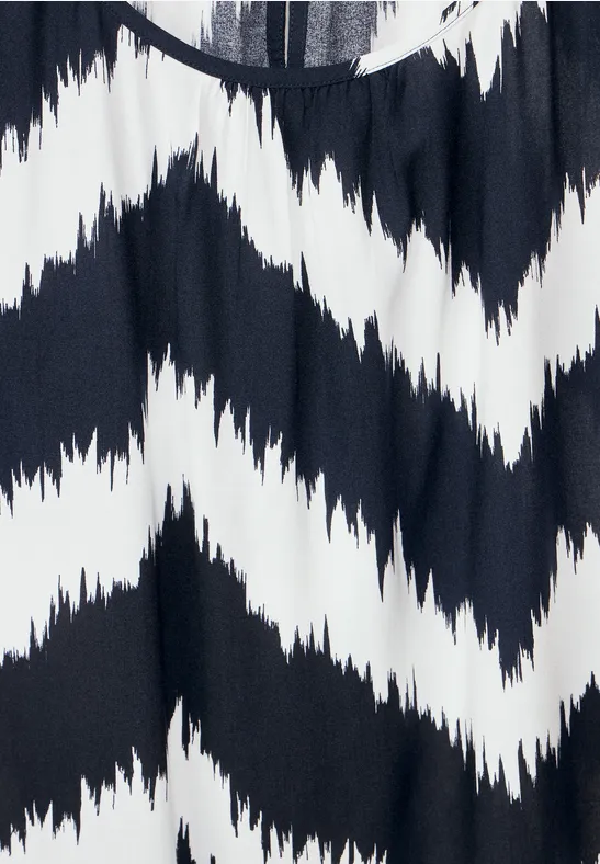 Blusenshirt mit Print deep blue