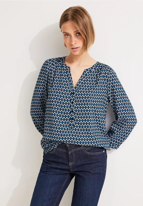 Bluse mit 3/4 Ärmel deep blue