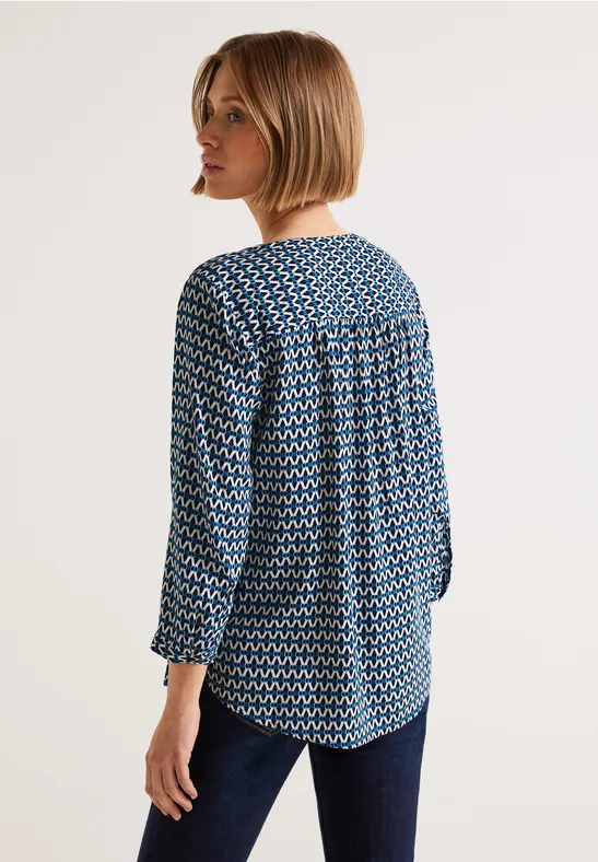 Bluse mit 3/4 Ärmel deep blue