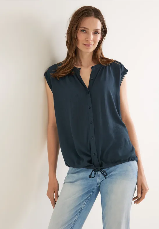 Bluse in Crinkle Optik cool vintage green