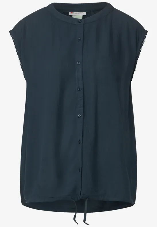 Bluse in Crinkle Optik cool vintage green