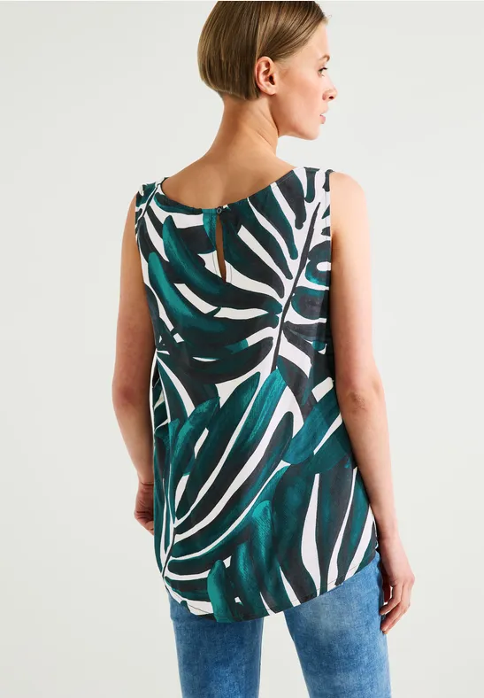 Blusentop mit Print lagoon green