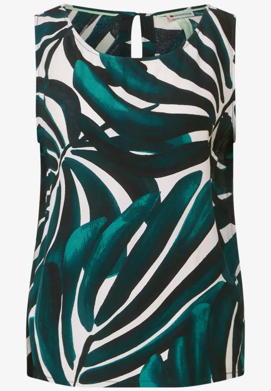 Blusentop mit Print lagoon green