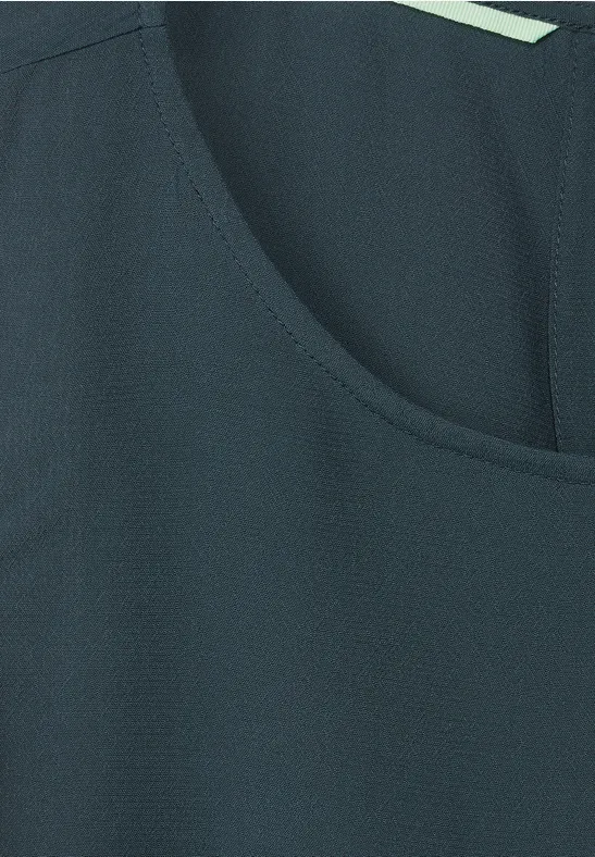 Blusentop mit Stickerei cool vintage green