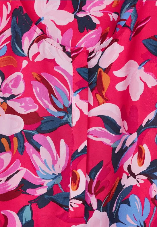 Print Blusenshirt berry rose