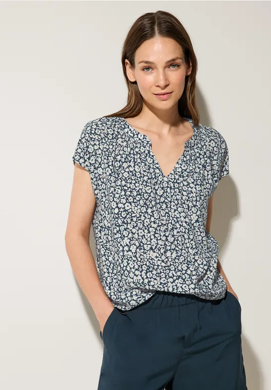 Blusenshirt mit Print cool vintage green