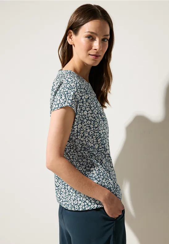 Blusenshirt mit Print cool vintage green