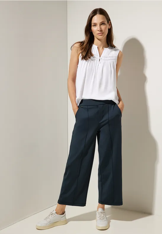 Viskosebluse mit Häkeldetail White