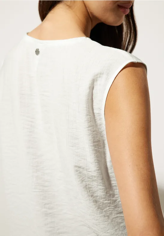 Top mit V-Ausschnitt off white