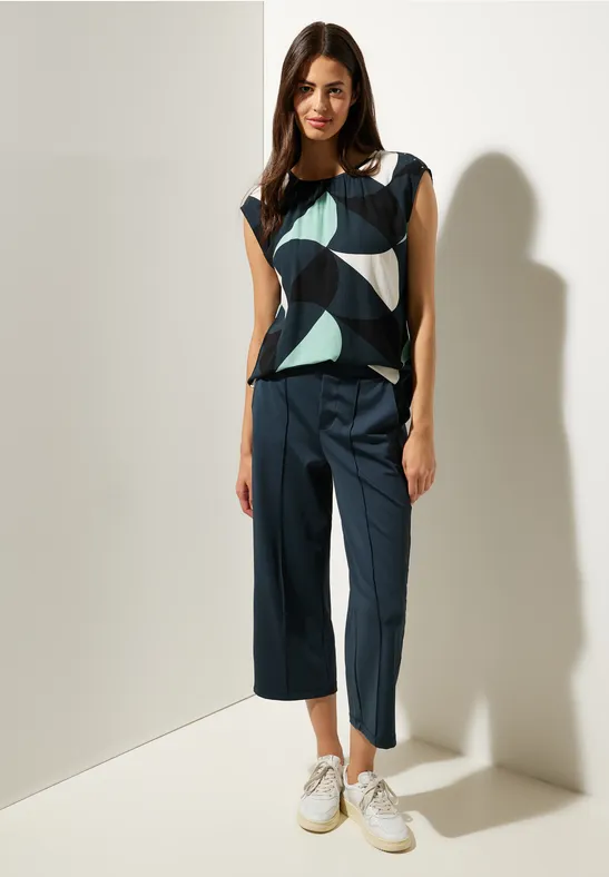 Blusenshirt mit Nietendeko cool vintage green