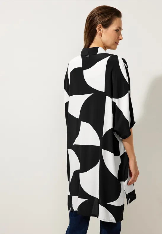 Print Longbluse Black