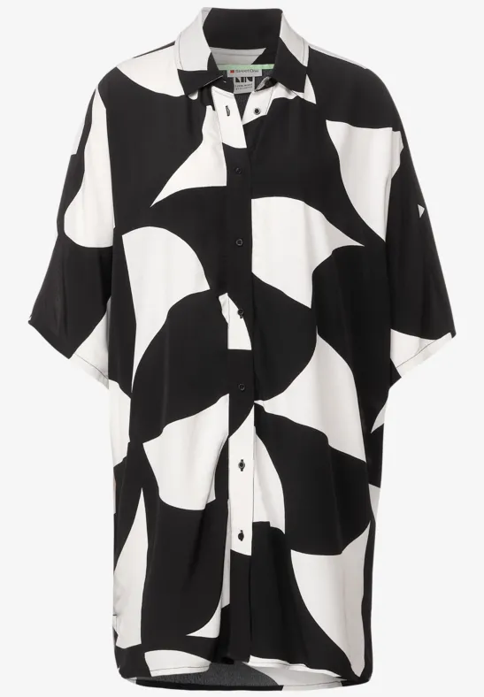 Print Longbluse Black