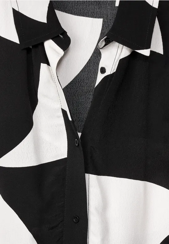 Print Longbluse Black