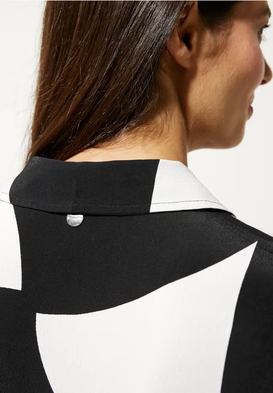 Print Longbluse Black