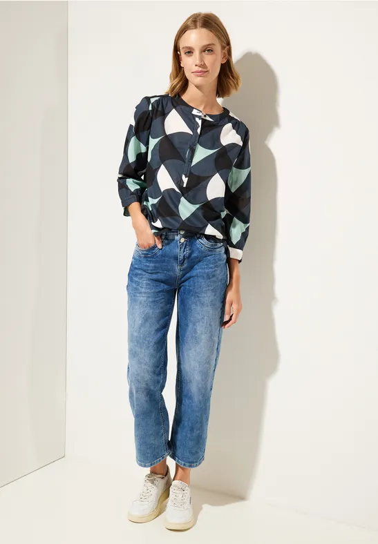 Bluse mit Knopfleiste cool vintage green