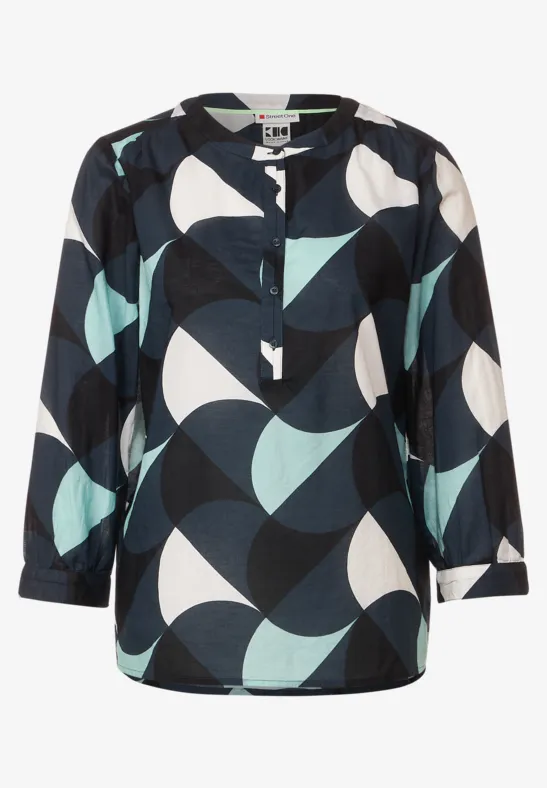 Bluse mit Knopfleiste cool vintage green