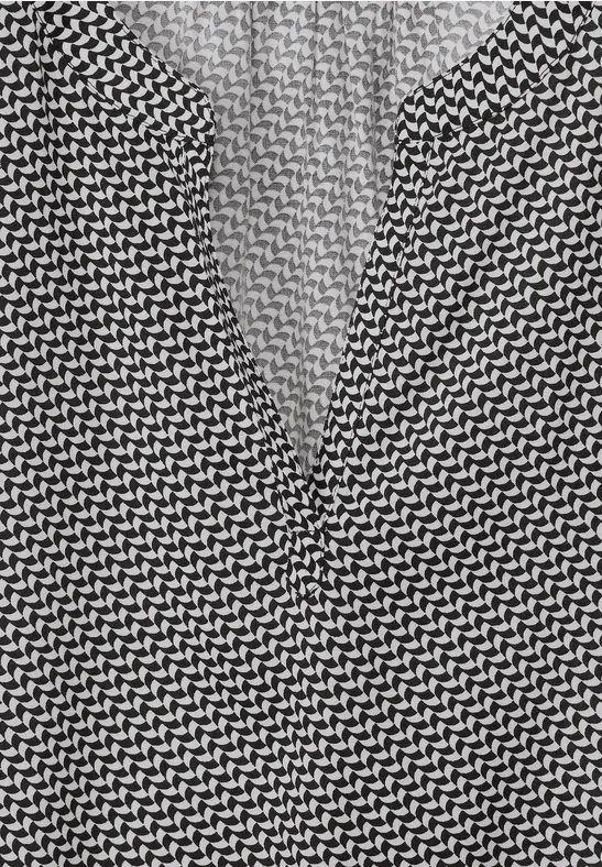 Minimalprint Blusenshirt Black