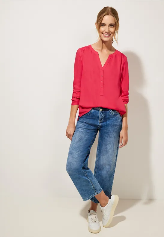 Bluse in Unifarbe coral blossom