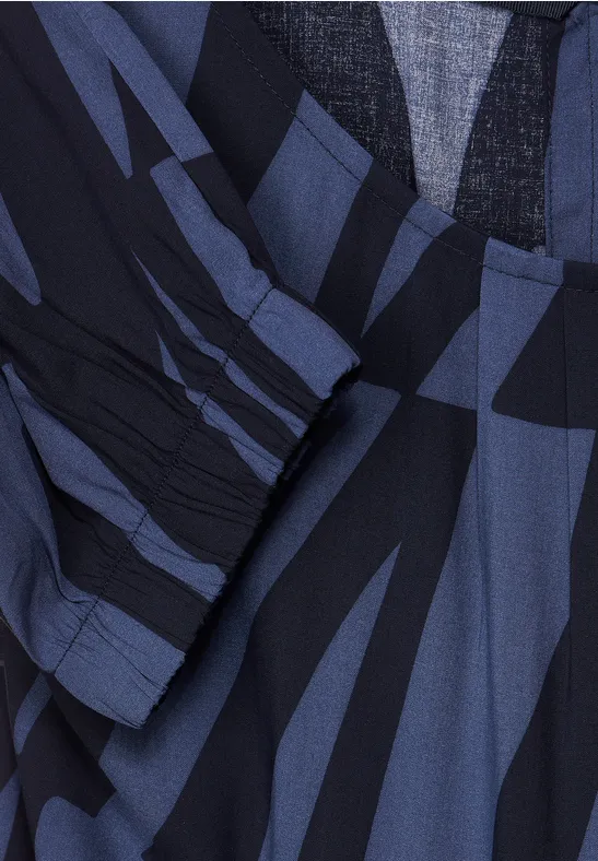 Bluse mit Print deep blue