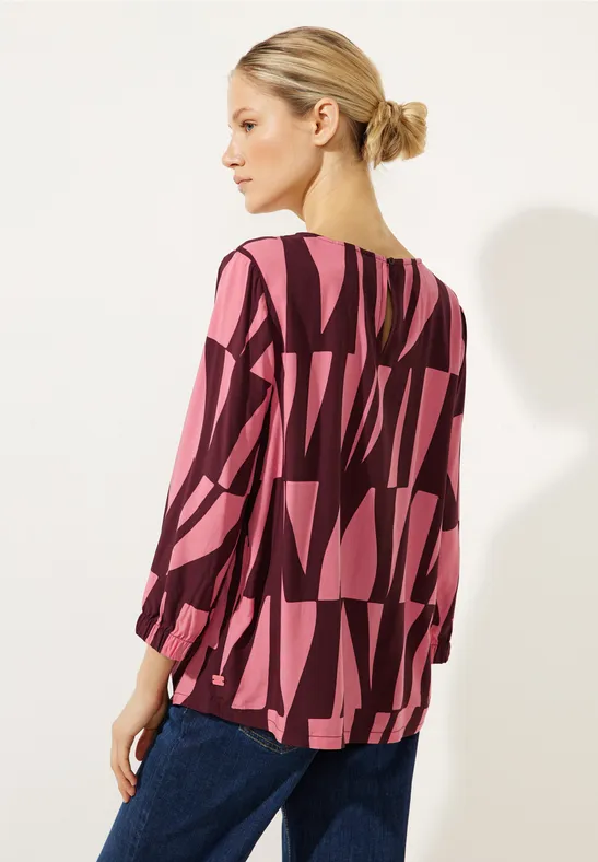 Bluse mit Print legend rose