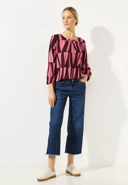 Bluse mit Print legend rose