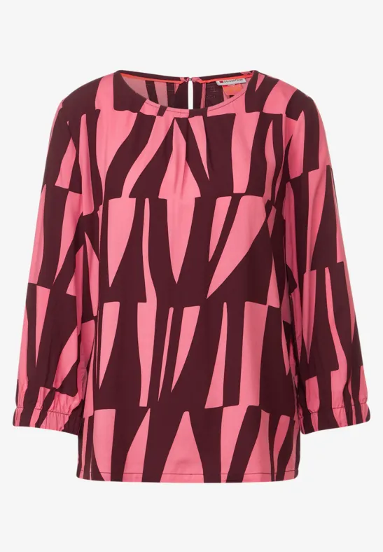 Bluse mit Print legend rose