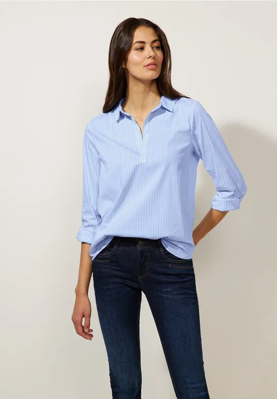 Longbluse mit Streifenmuster sublime blue
