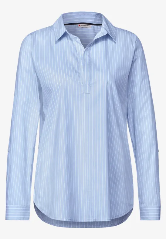 Longbluse mit Streifenmuster sublime blue