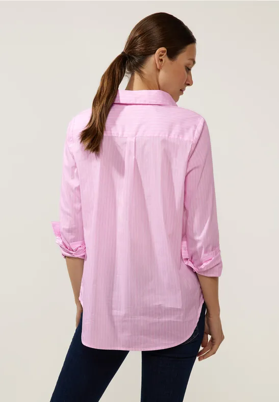 Longbluse mit Streifenmuster soft legend rose