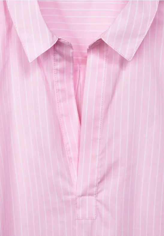 Longbluse mit Streifenmuster soft legend rose