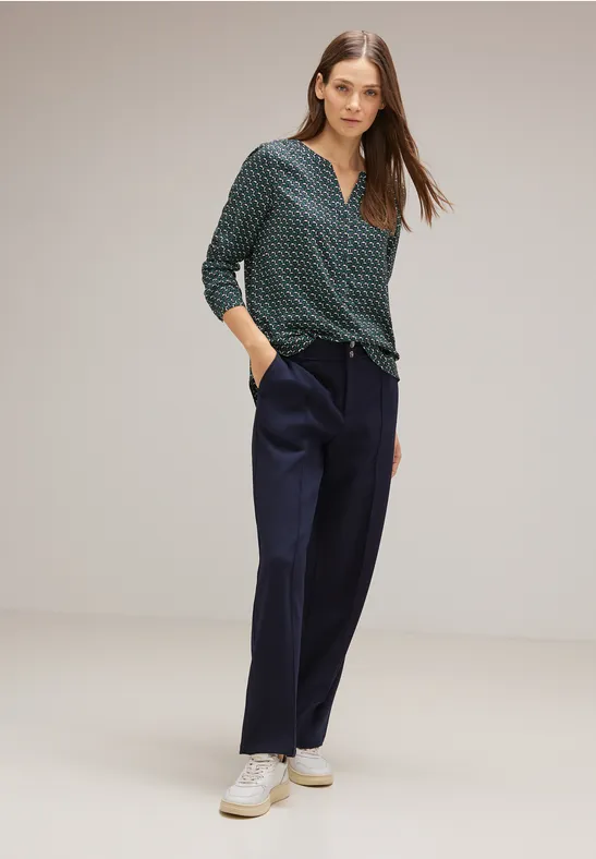 Viskose Bluse mit Print gentle green
