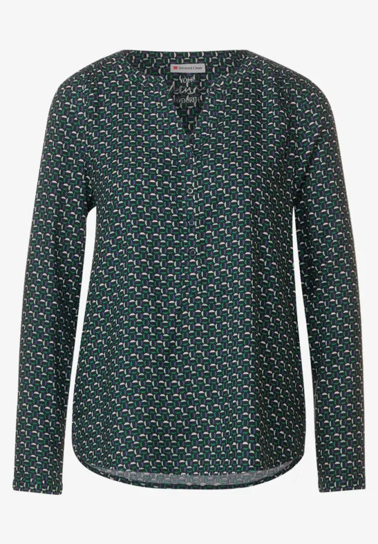 Viskose Bluse mit Print gentle green