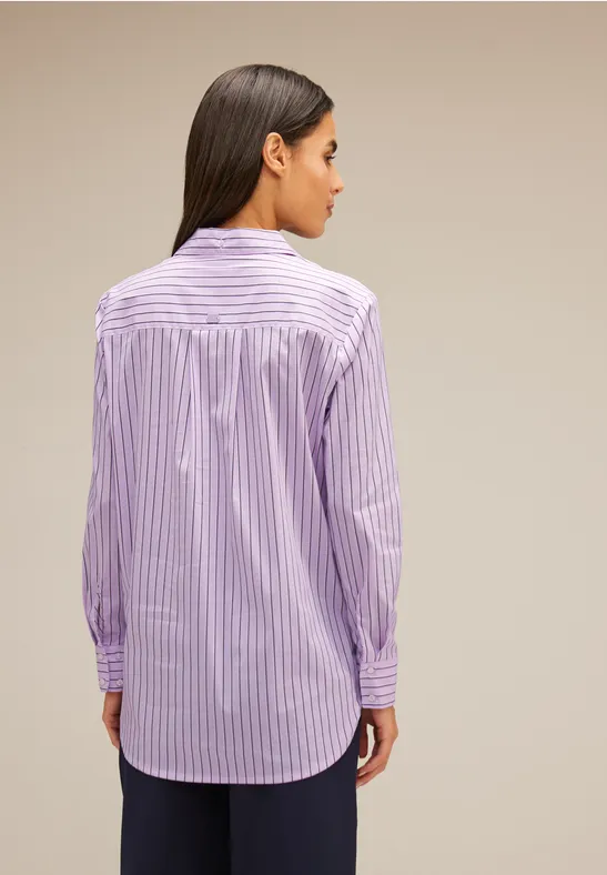 Office Streifenbluse soft pure lilac
