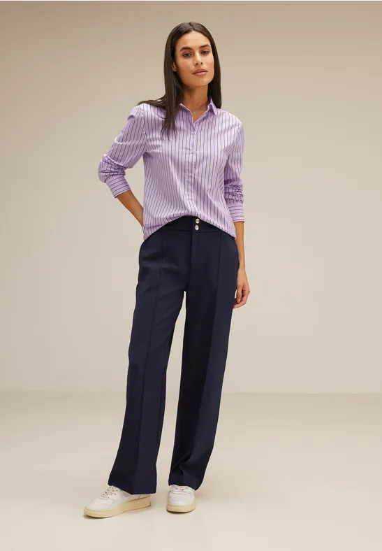 Office Streifenbluse soft pure lilac