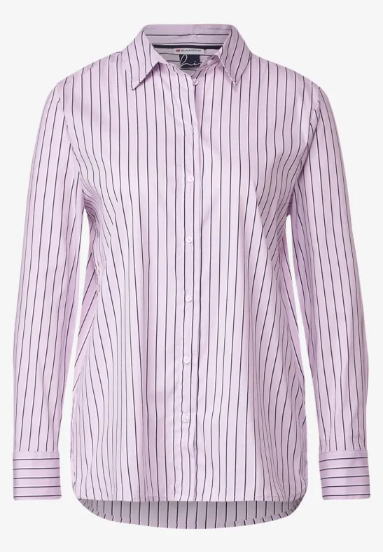 Office Streifenbluse soft pure lilac