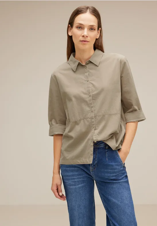 Cordbluse mit Knopfleiste dull bleached sand