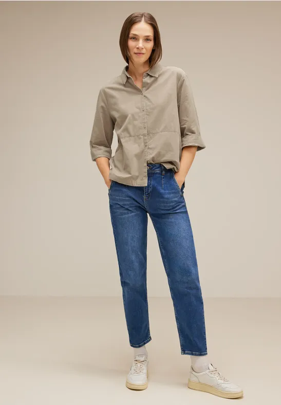 Cordbluse mit Knopfleiste dull bleached sand