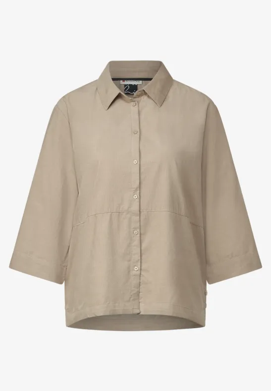 Cordbluse mit Knopfleiste dull bleached sand