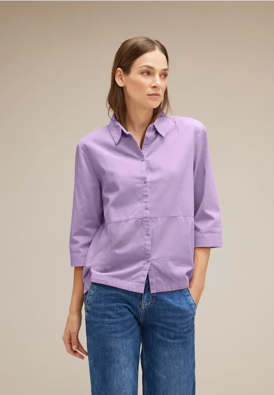 Cordbluse mit Knopfleiste soft pure lilac