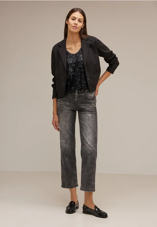 Party Pailletten Top Black