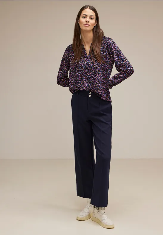 Raglan Bluse mit Muster atlantic blue